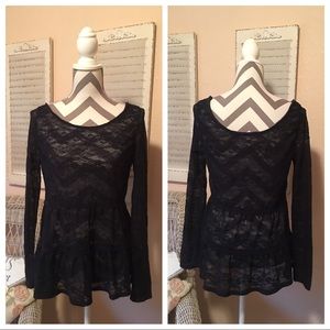 Dark Blue/Navy Lace Blouse